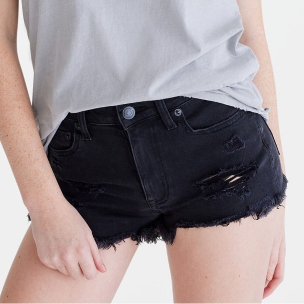 NWT Aeropostale • High Rise Denim Black Shorts